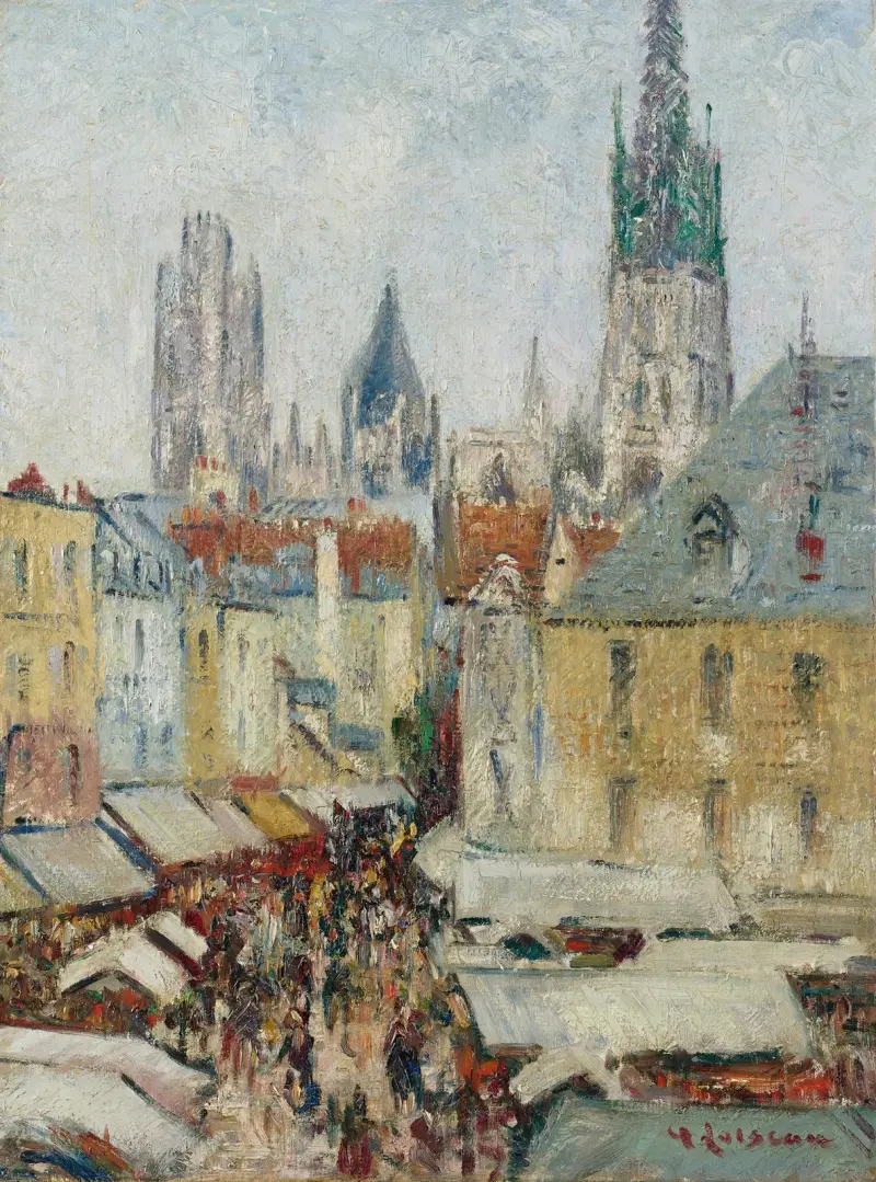Rue de l'Épicerie i Rouen av Gustave Loiseau