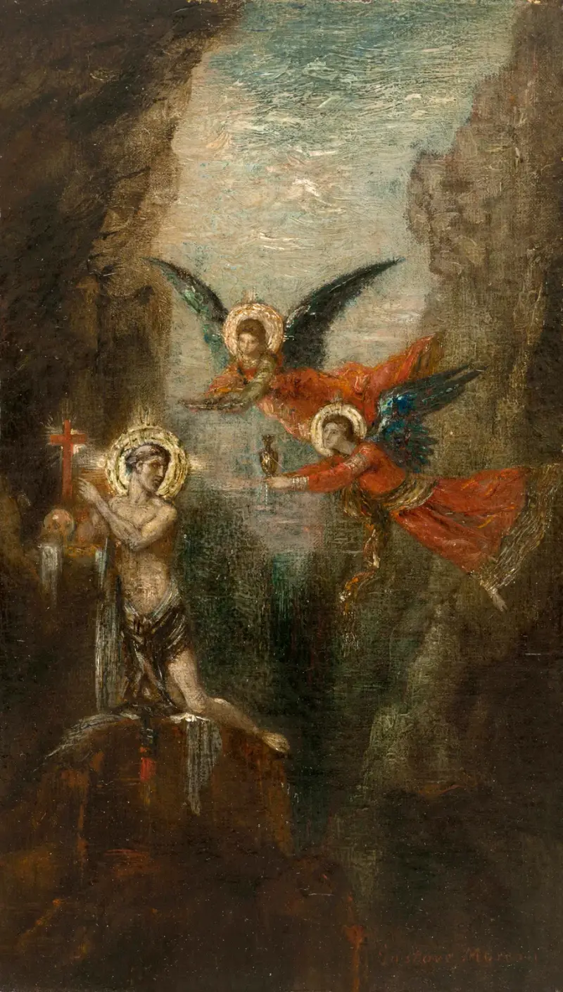 A Saint In The Desert av Gustave Moreau