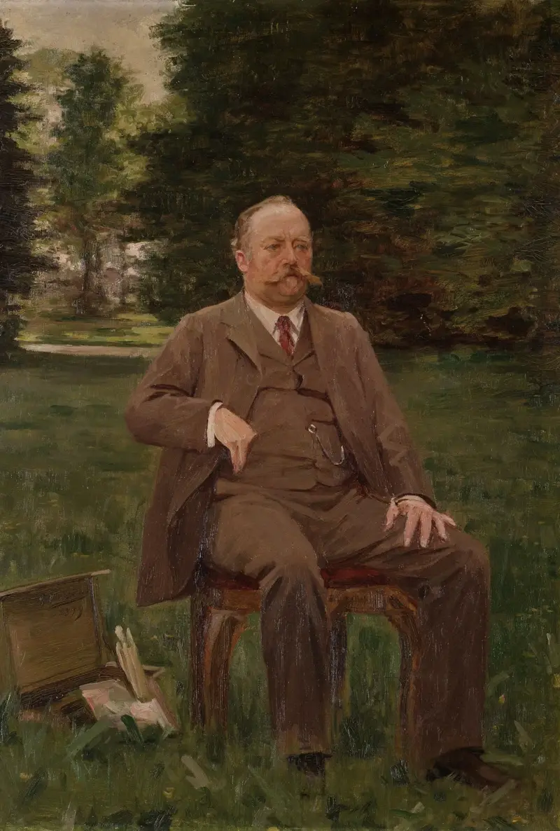 Fernand Scribe in his Garden av Gustave Vanaise
