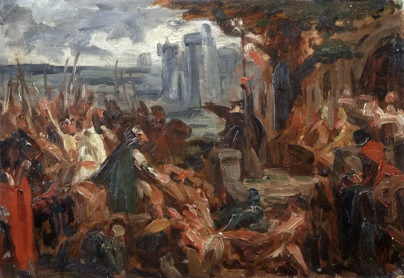 Petr Poustevník káže první křížovou výpravu (studie), Gustave Vanaise