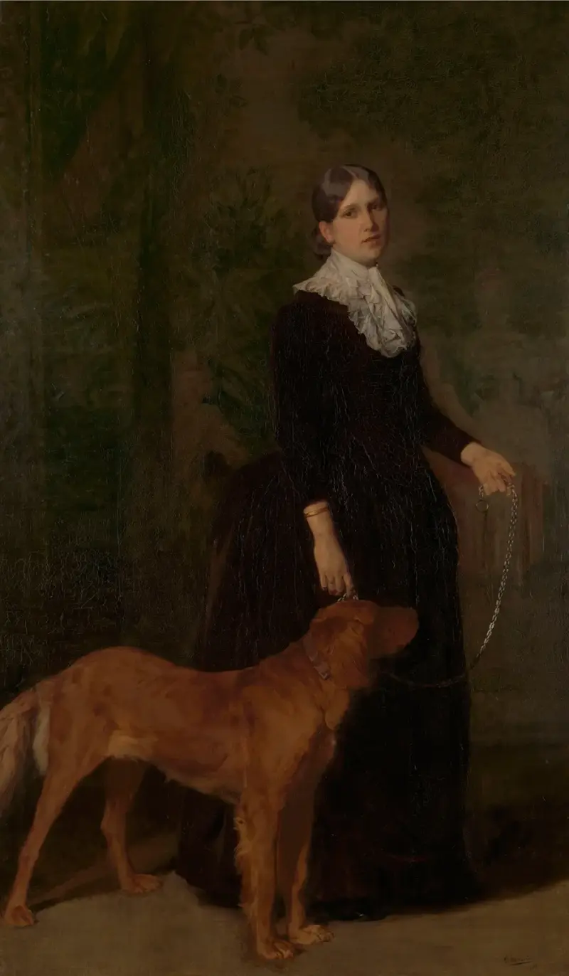 Porträtt av Marie De Coster, konstnärens hustru, 1888 av Gustave Vanaise