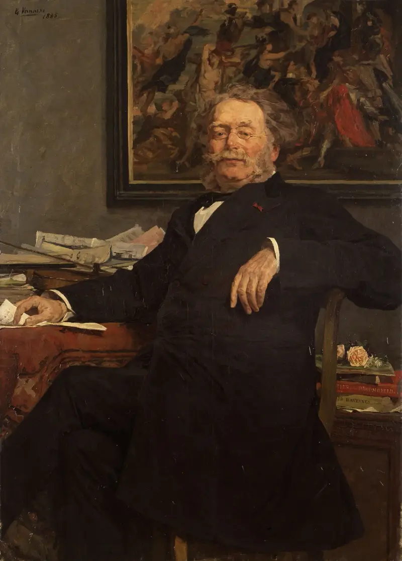 Porträtt av kompositören Charles Miry av Gustave Vanaise