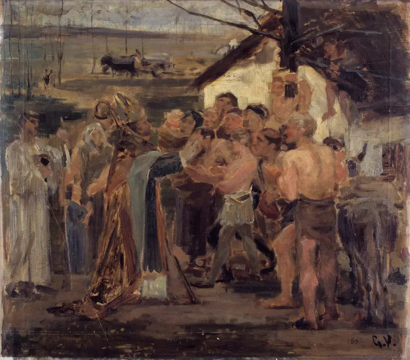 Sankt Livinus i Flandern (studie) av Gustave Vanaise