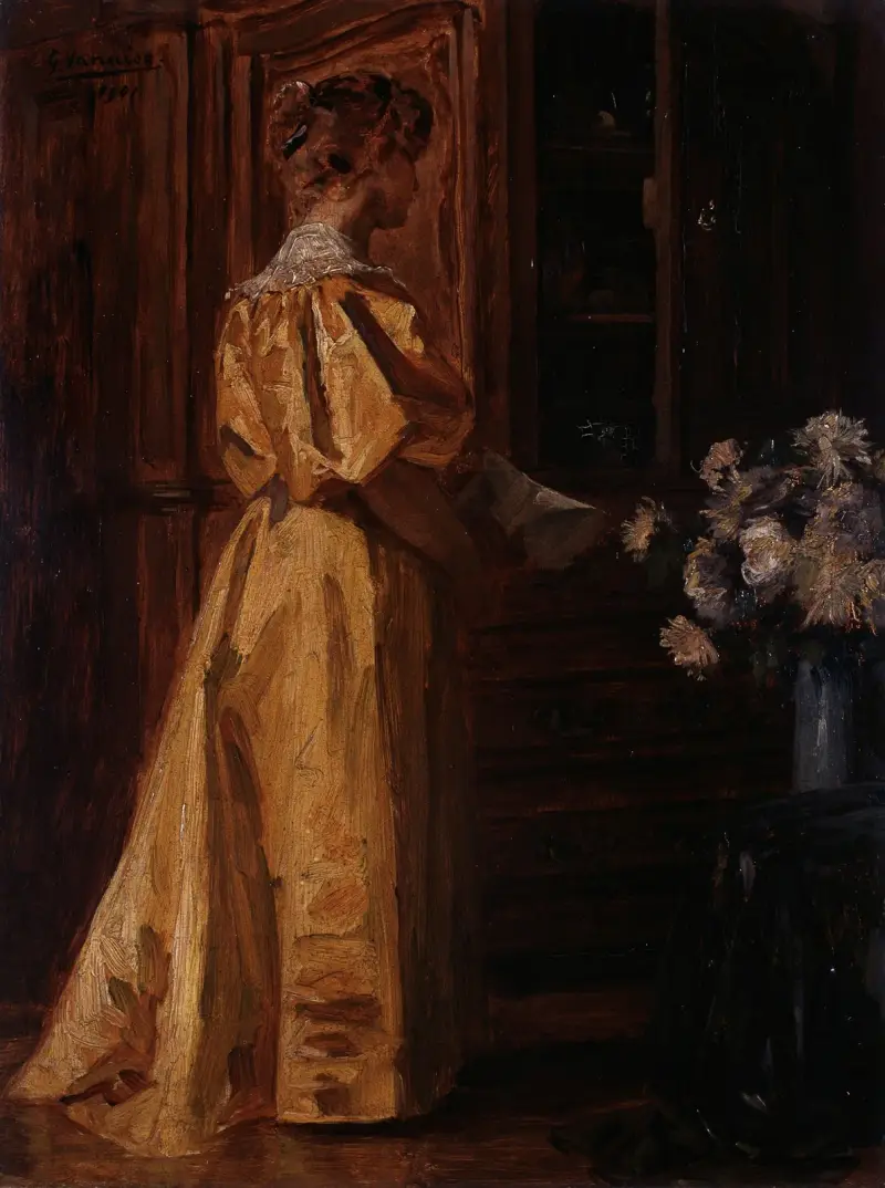 Studie einer jungen Frau von Gustave Vanaise