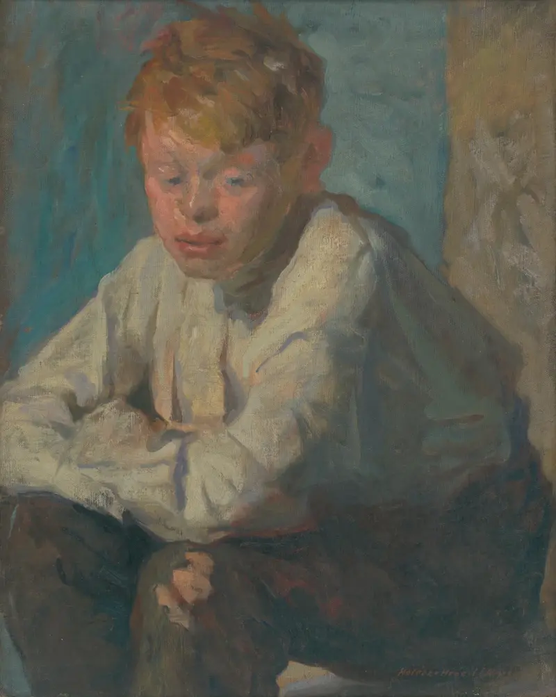 Boy with red hair av Elemír Halász-Hradil