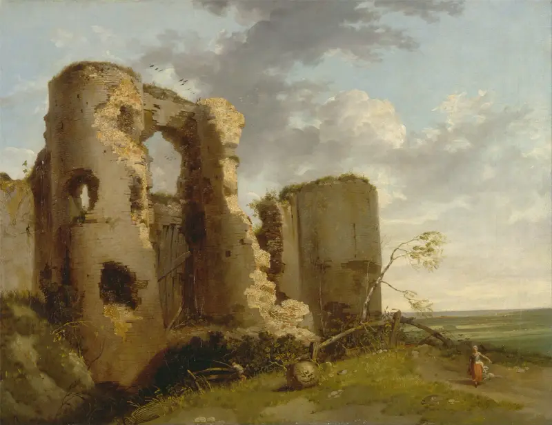 Västra porten, Pevensey Castle, Sussex av John Hamilton Mortimer