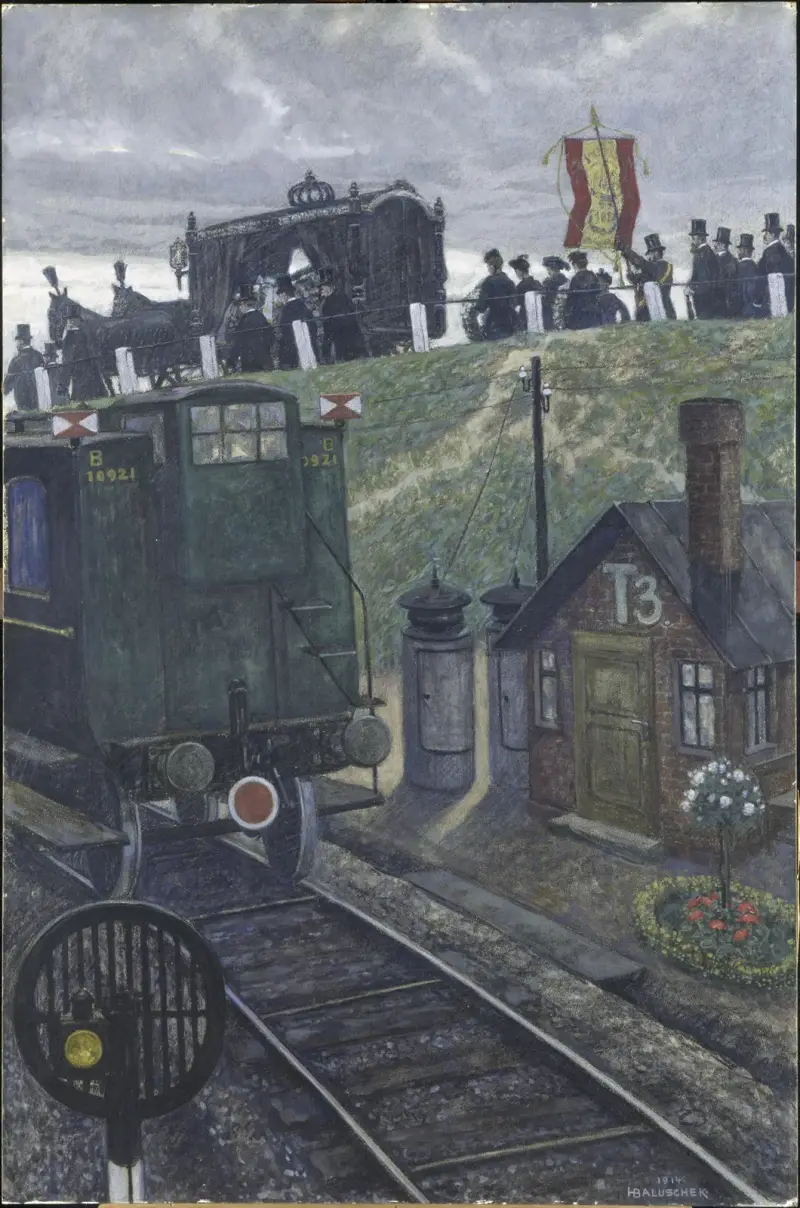 Der letzte Wagen av Hans Baluschek