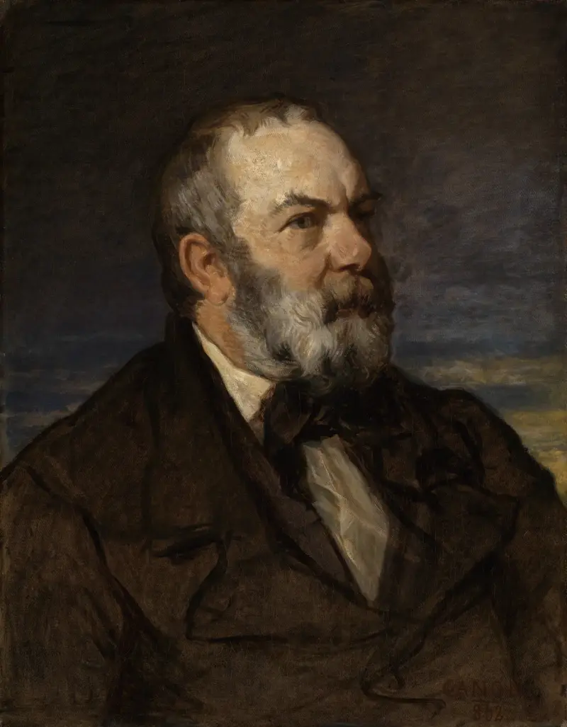 Porträtt av målaren Johann Wilhelm Schirmer av Hans Canon