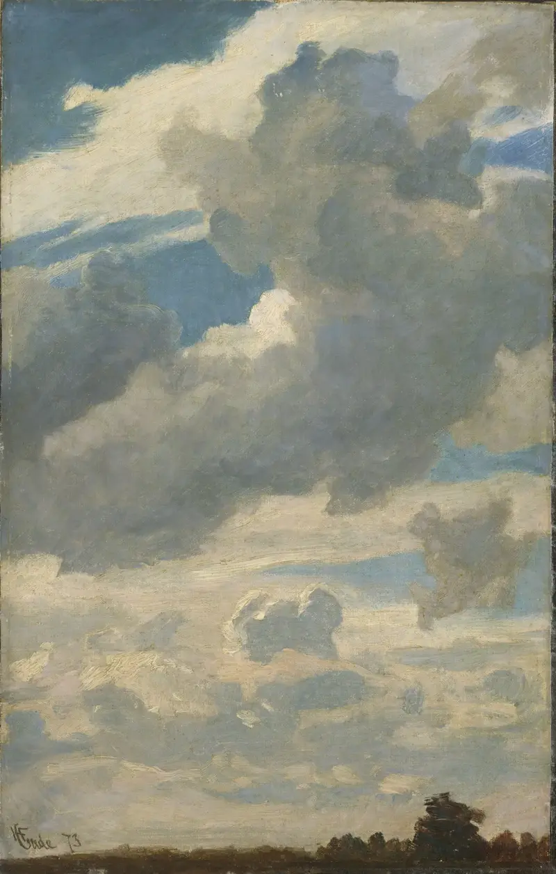 Studie oblohy, Hans Gude