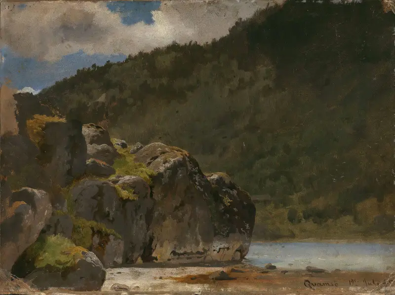 Från Kvamsøy i Sognefjorden av Hans Gude