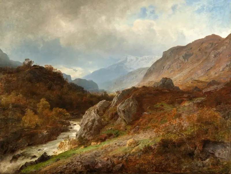 Horské jezero, Hans Gude