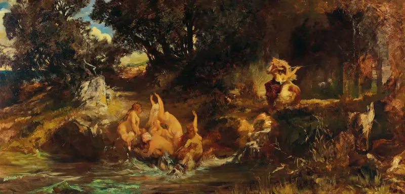 Die Nixen und der Tiger von Hans Makart