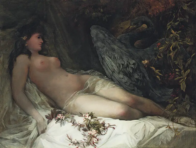 Leda i łabędź, Hans Makart