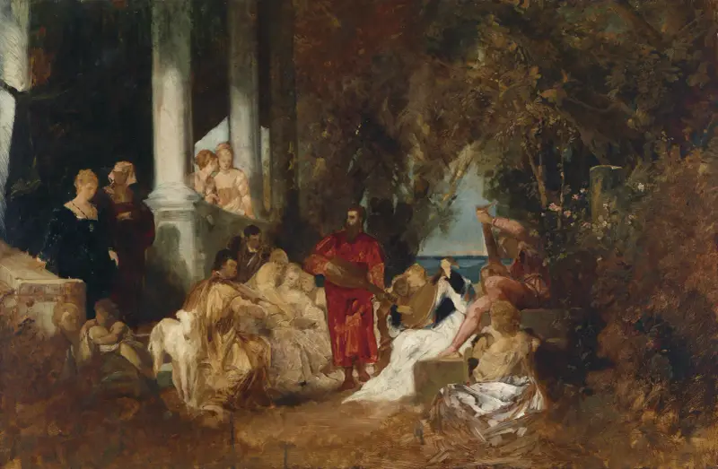 Musikalische Unterhaltung av Hans Makart