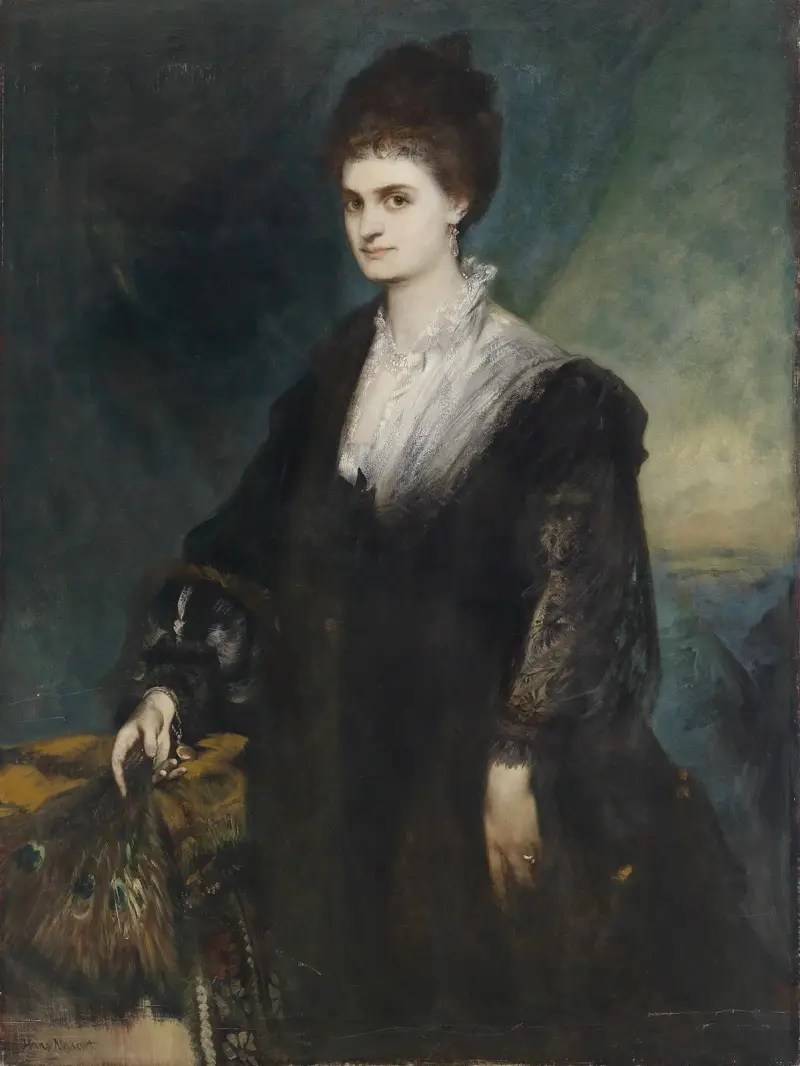 Porträtt av grevinnan Marie von Coudenhove-Kalergi av Hans Makart