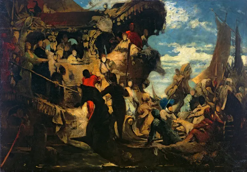 Venedig hyllar Catarina Cornero av Hans Makart