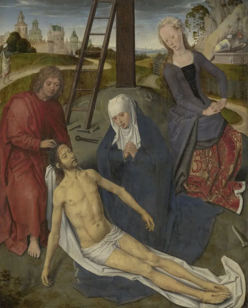 Oplakávání na hoře Golgotě, Hans Memling