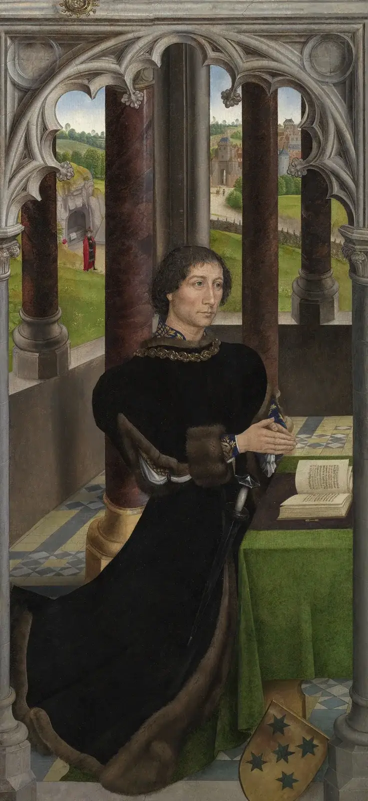 Porträtt av en medlem av familjen De Rojas av Hans Memling
