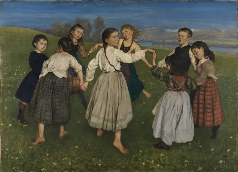 Dzieci tańczące w kręgu, Hans Thoma
