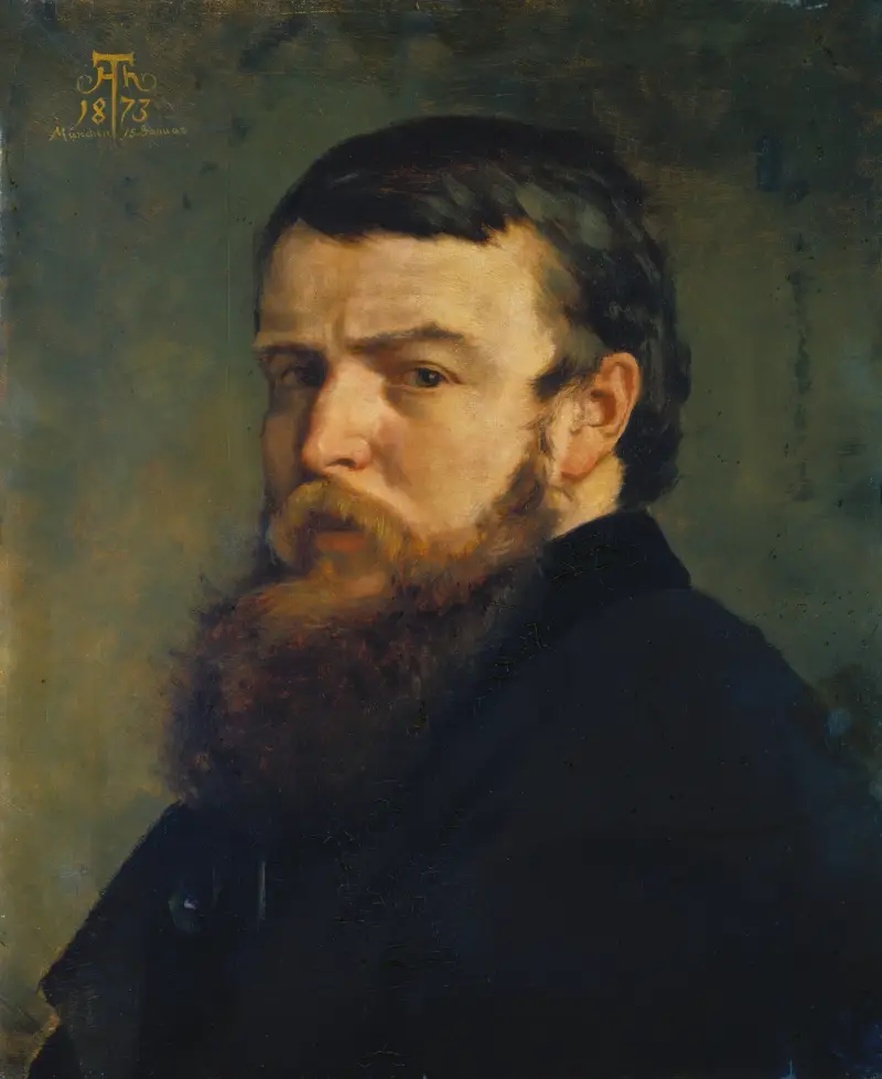 Self-Portrait from Munich av Hans Thoma