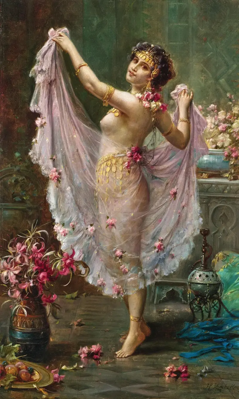 A Harem Dancer av Hans Zatzka