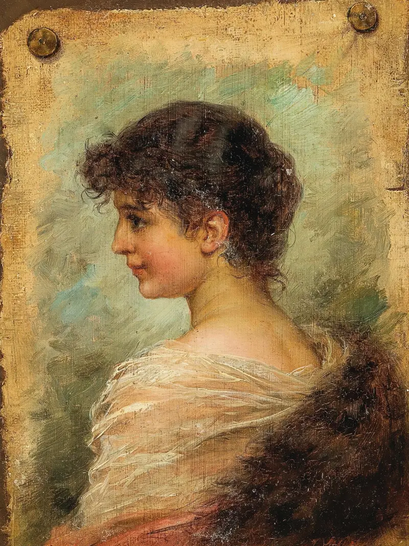 Profilbildnis einer jungen Frau von Hans Zatzka