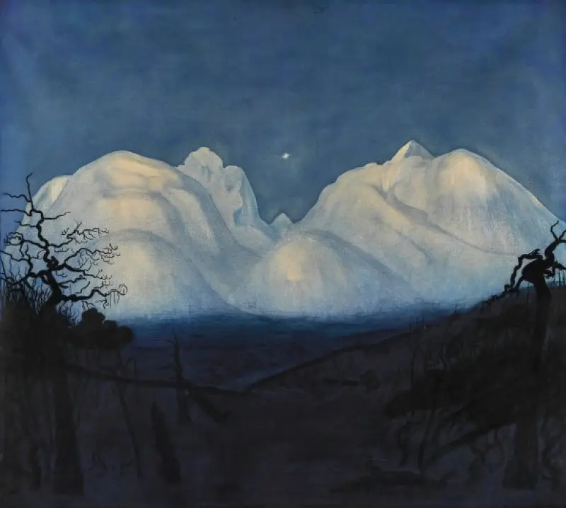 Winter Night in the Mountains – nr 1 av Harald Sohlberg