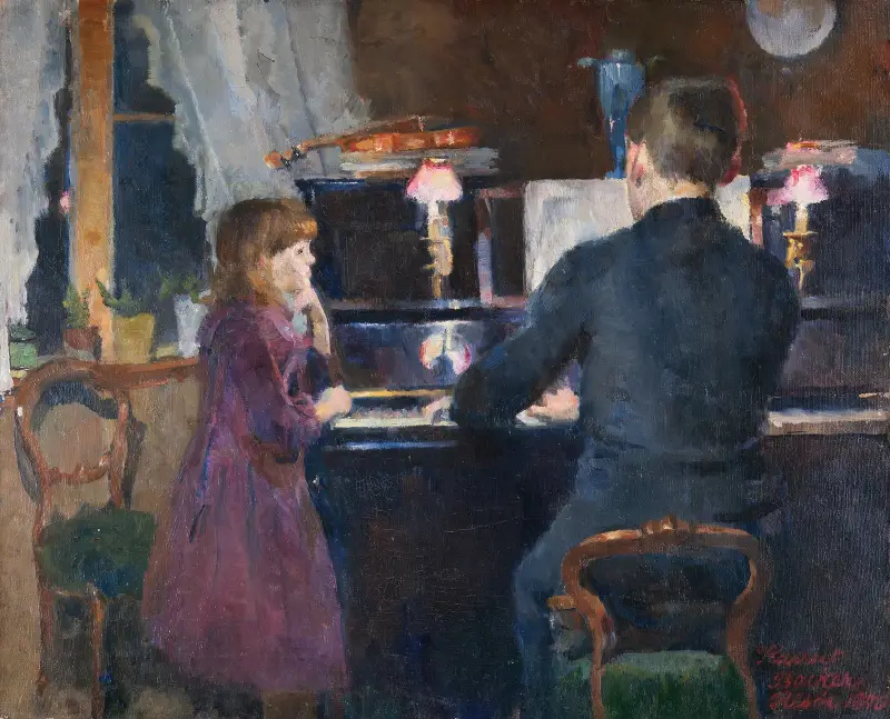 Big Brother Playing av Harriet Backer