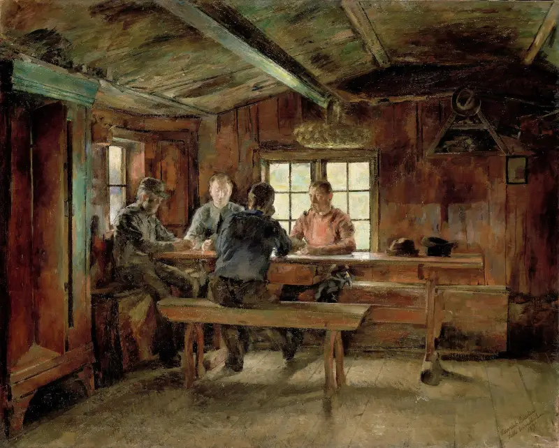 Card Players av Harriet Backer