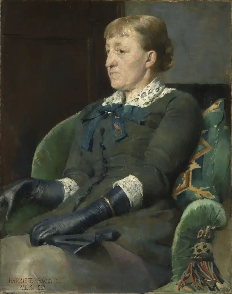 Porträtt av målaren Kitty Kielland av Harriet Backer