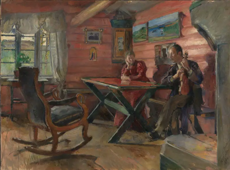 Das Wohnzimmer in Kolbotn von Harriet Backer