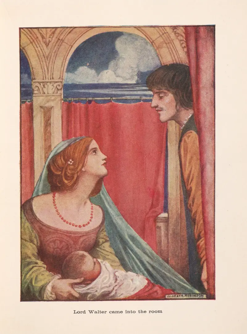 Griselda; Lord Walter kom in i rummet av William Heath Robinson