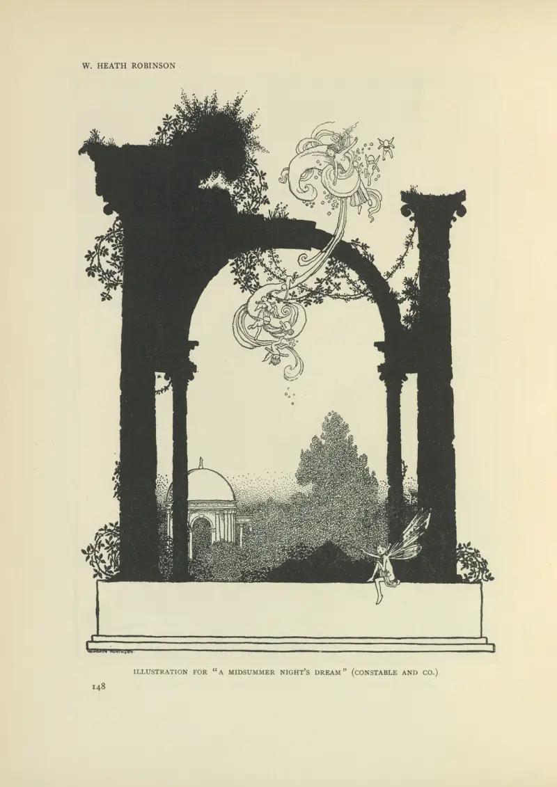 Illustration for A midsummer night’s dream, 1914 – nr 2 av William Heath Robinson