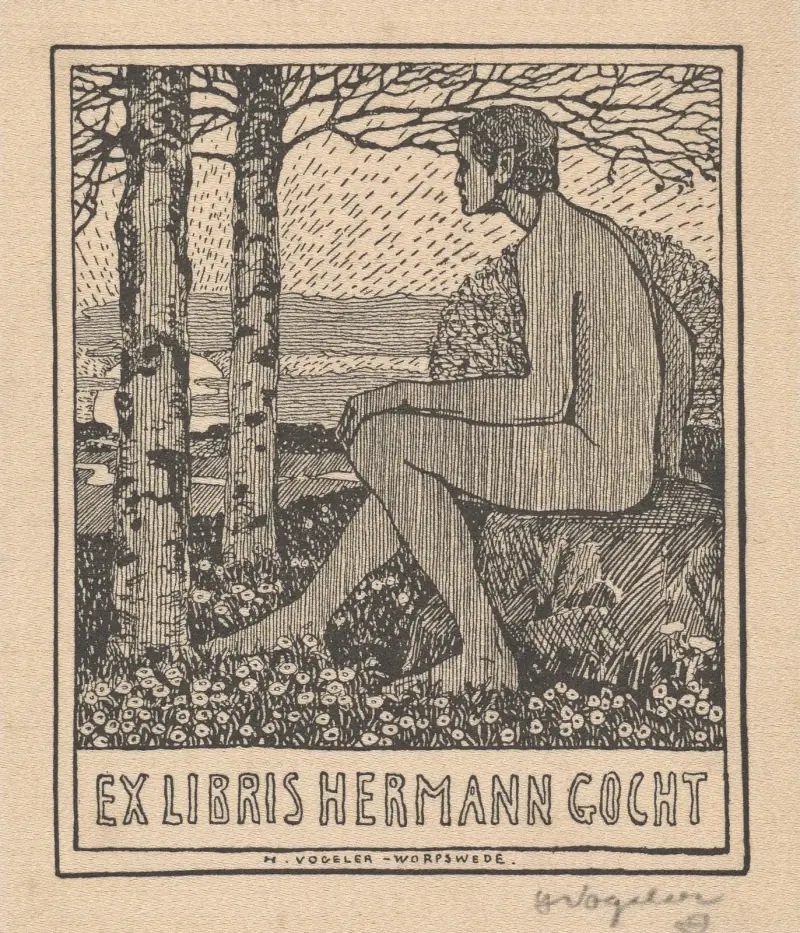 Ekslibris Hermanna Gochta, Heinrich Vogeler