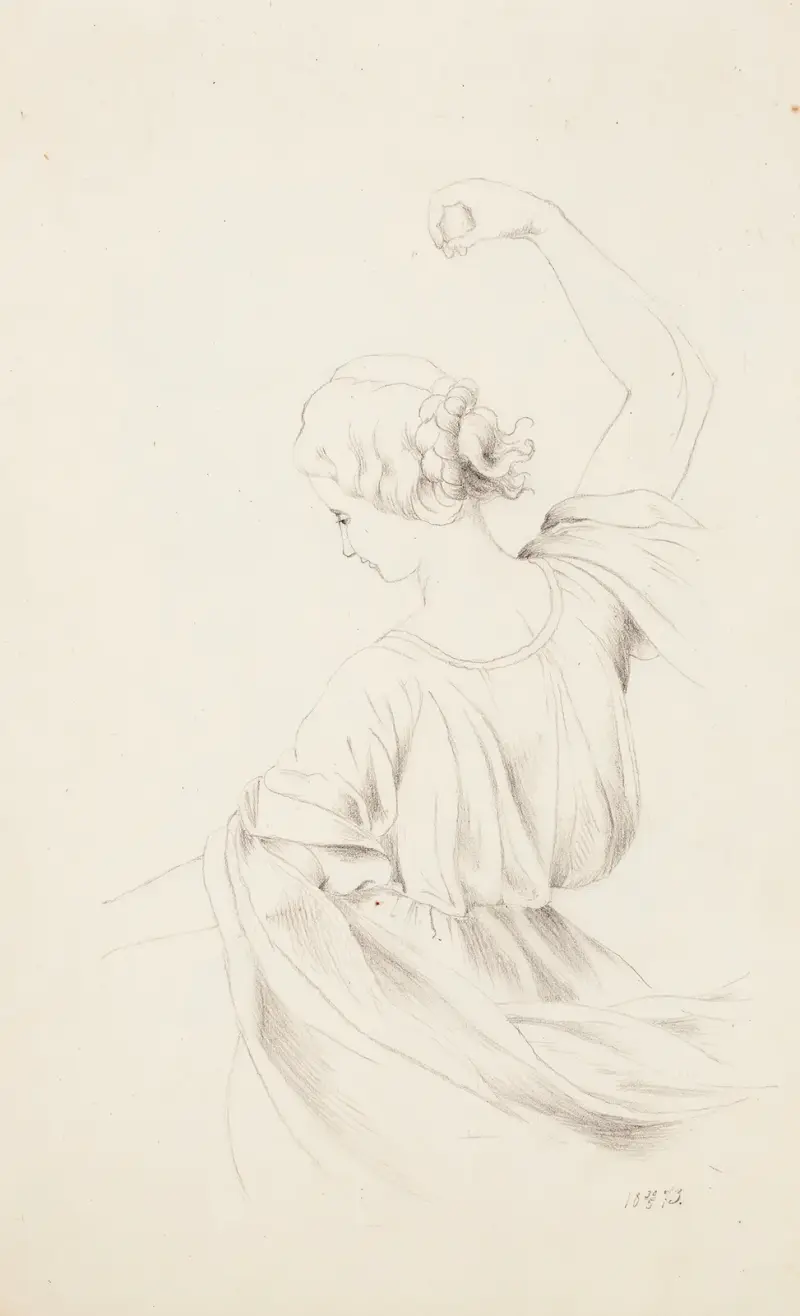 Dancing girl, back, Helene Schjerfbeck