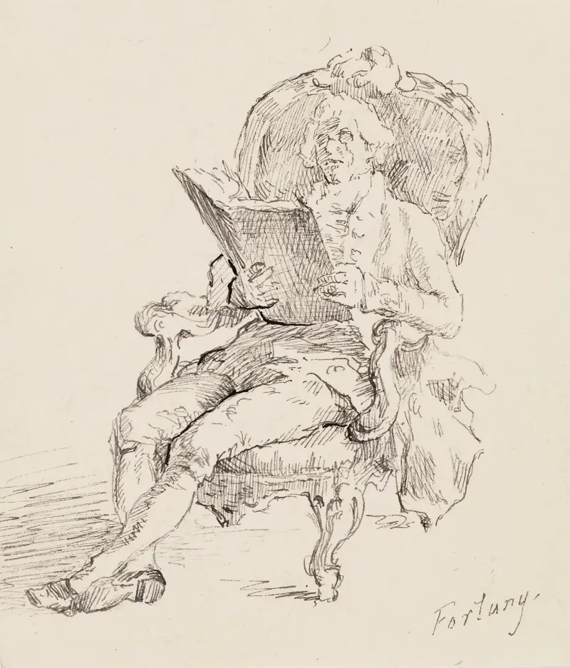 Lukeva mies, Mariano Fortunyn mukaan, Helene Schjerfbeck