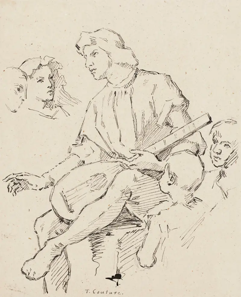 Luutunsoittaja, Thomas Couturen mukaan, Helene Schjerfbeck