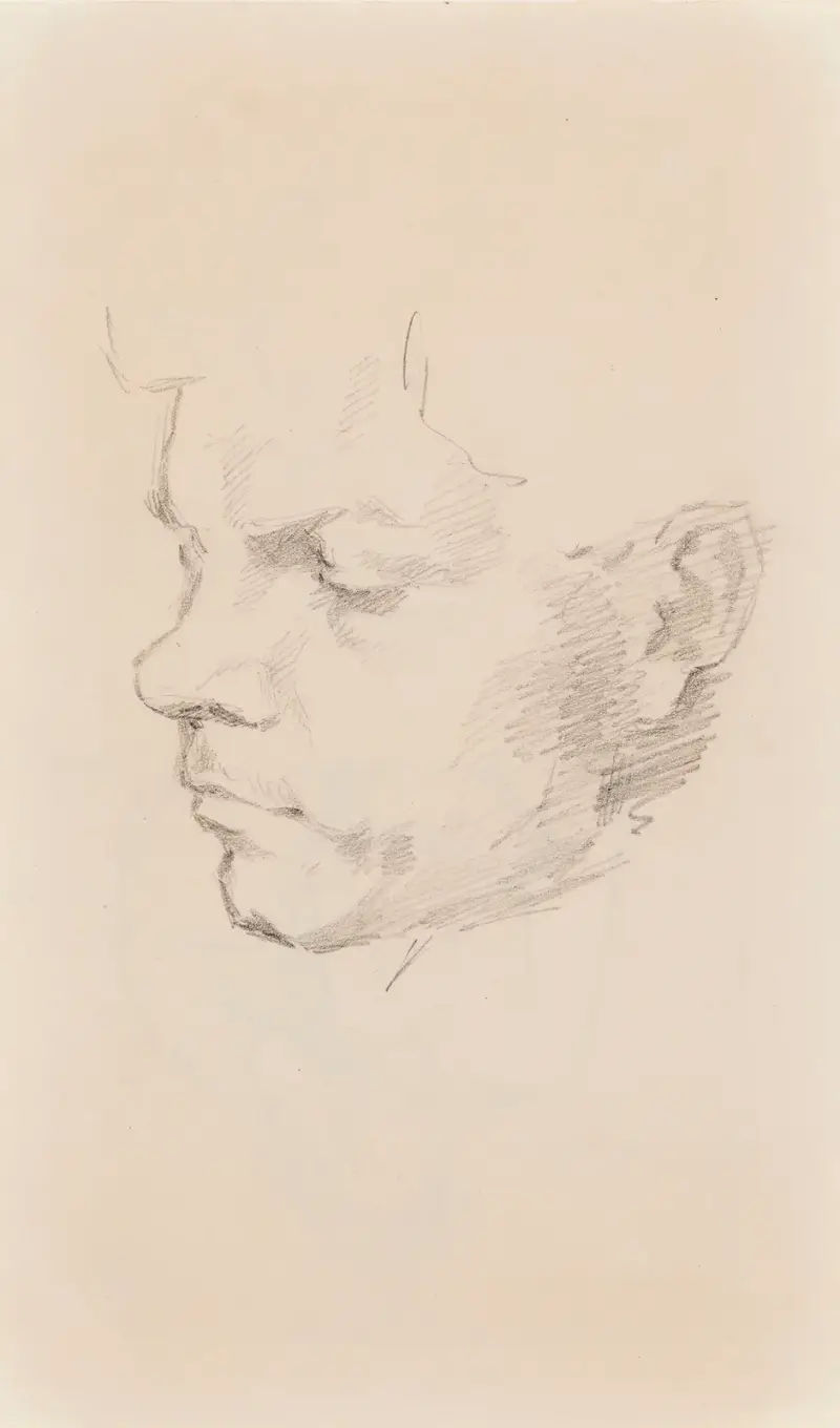 Mauritz Maexmontan, kasvot, Helene Schjerfbeck