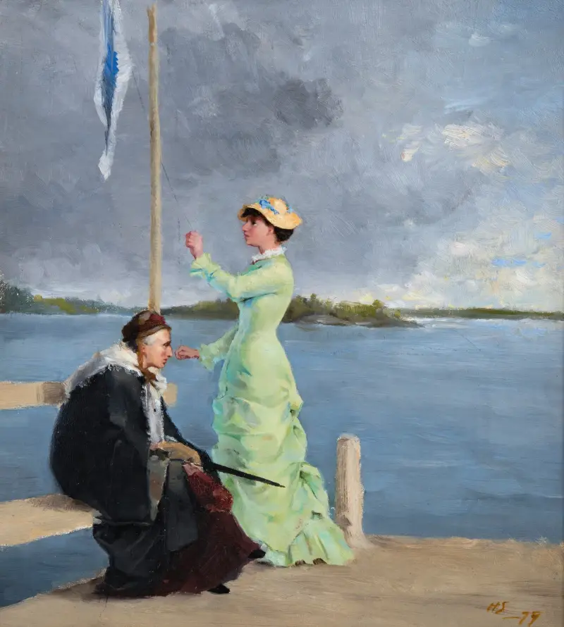 Na pomoście, Helene Schjerfbeck