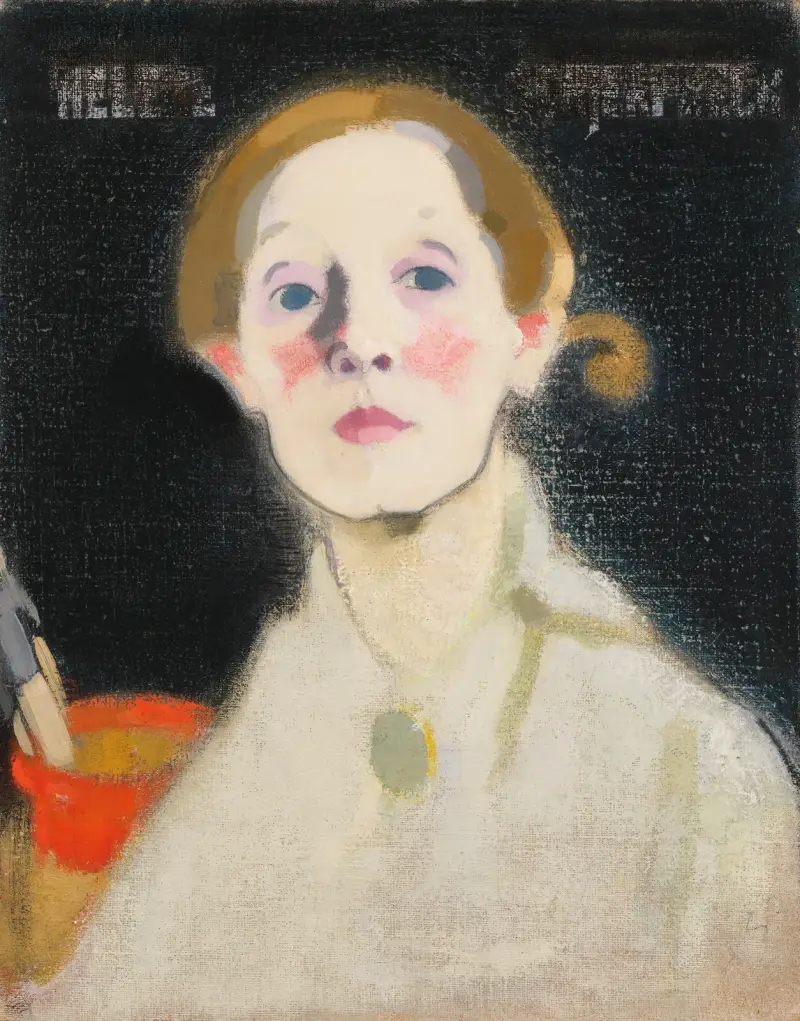 Self-Portrait, Black Background, Helene Schjerfbeck