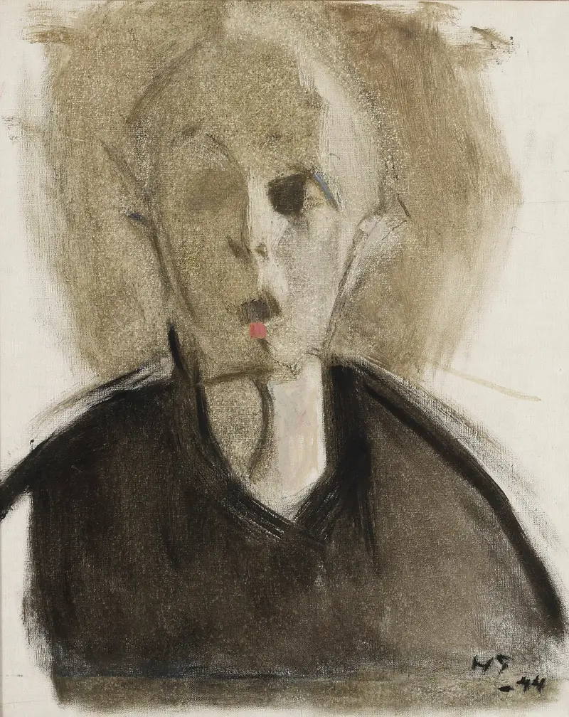 Self-Portrait with Red Spot, Helene Schjerfbeck