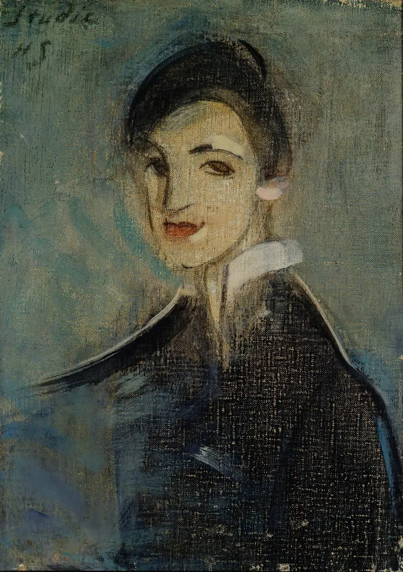 Singer In Black av Helene Schjerfbeck