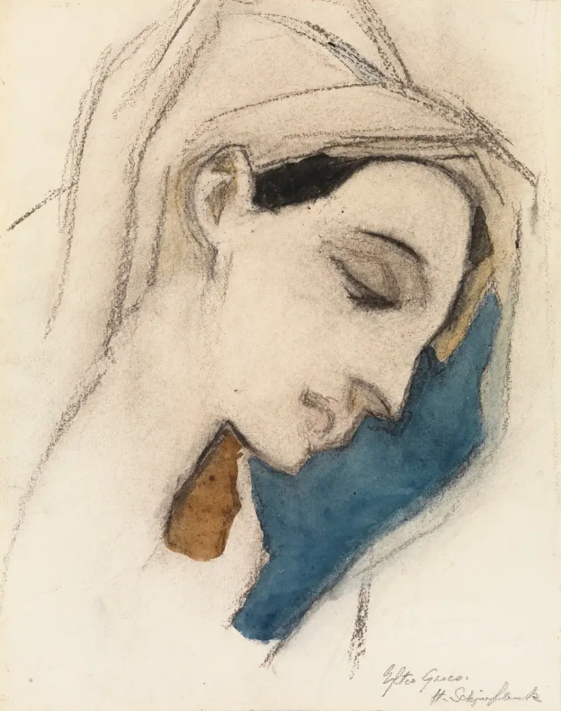 Virgin Mary, after El Greco, Helene Schjerfbeck