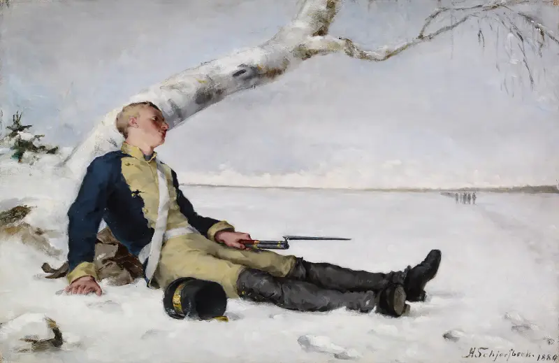 Wounded Warrior In The Snow, Helene Schjerfbeck