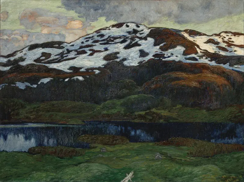 En sommarkväll vid Kallsjön av Helmer Osslund