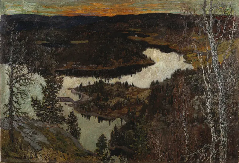 Höst, Nordingrå av Helmer Osslund