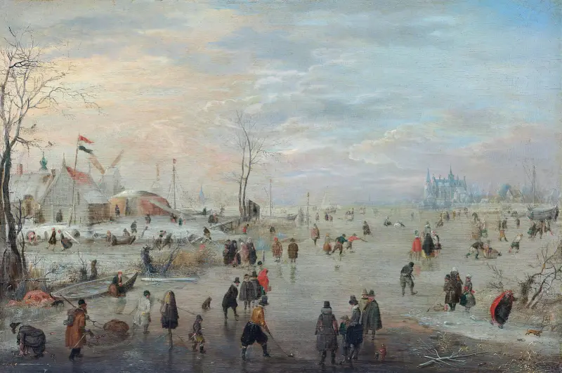 Enjoying the Ice av Hendrick Avercamp