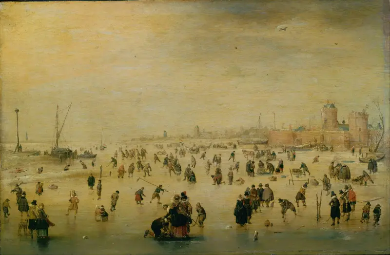 Bruslení na ledu, Hendrick Avercamp