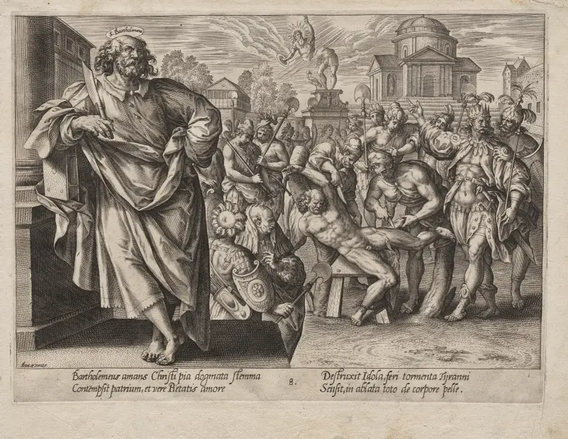 St. Bartholomew av Hendrick Goltzius