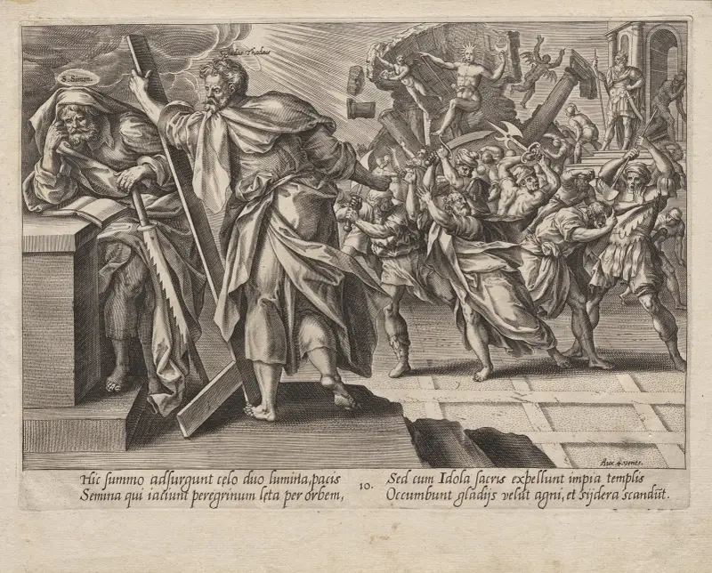 Sts. Judas Thadeus and Simon the Zealot av Hendrick Goltzius